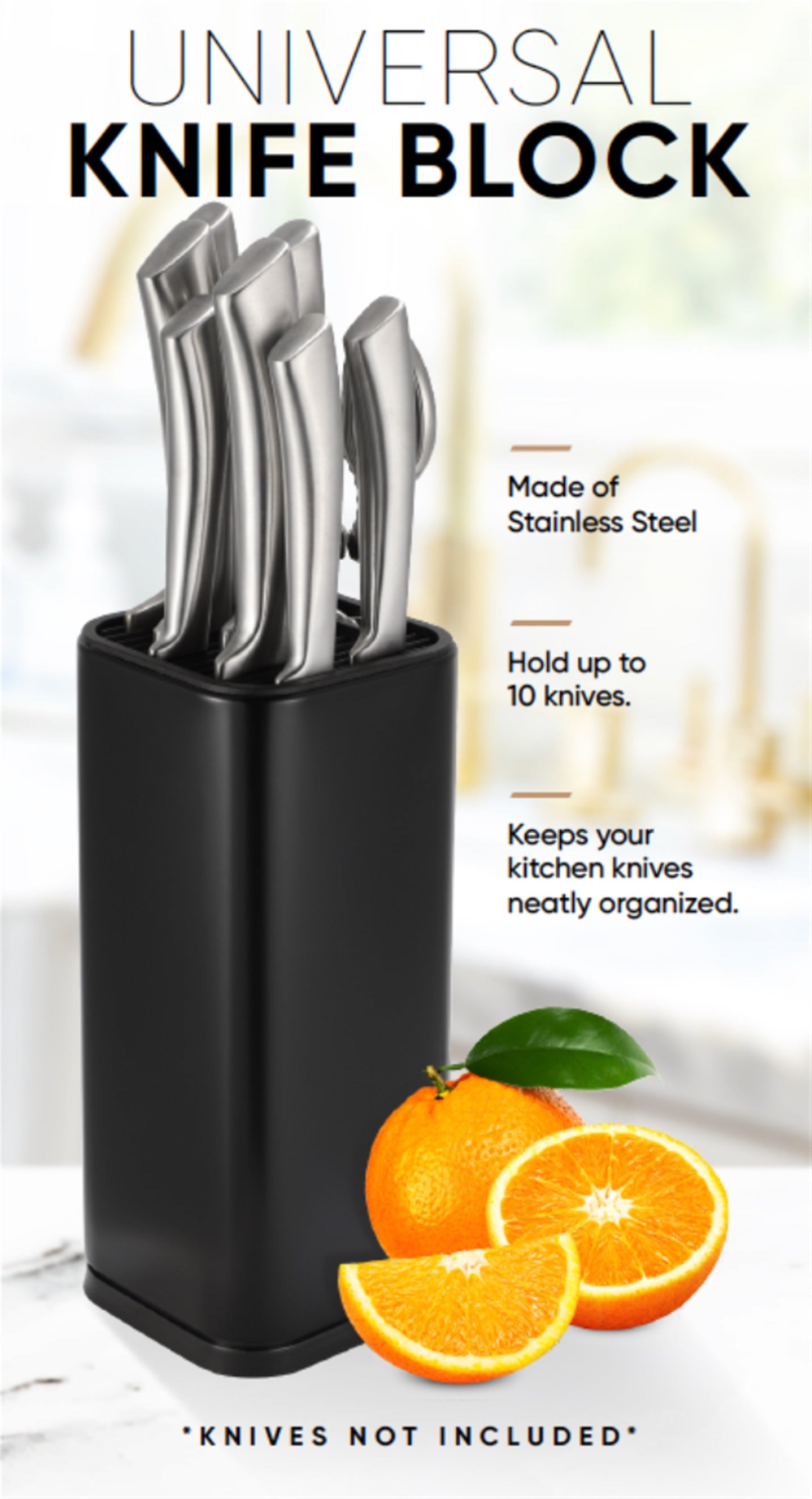 Universal Knife Block Holder, Black